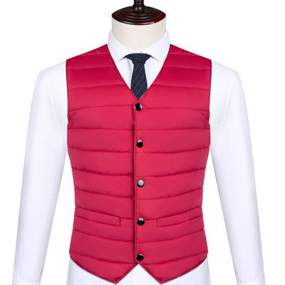 Зимни мъжки тънки жилетки с жилетки Топли мъжки дрехи Есенни якета без ръкави Мъжки джобове Удобно яке за мъжко облекло