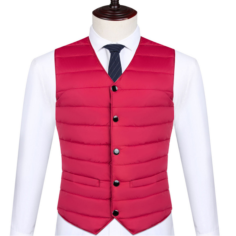 Зимни мъжки тънки жилетки с жилетки Топли мъжки дрехи Есенни якета без ръкави Мъжки джобове Удобно яке за мъжко облекло