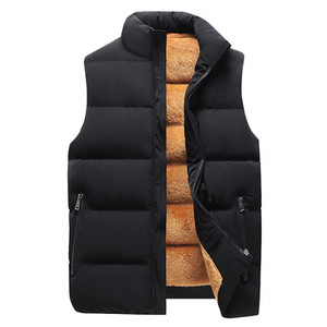 DIMUSI Мъжко яке Без ръкави Жилетка Зимна мъжка поларена топла жилетка Палта Мъжки щанд яка Термални удебелени жилетки Маркови дрехи