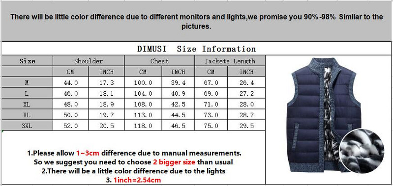 DIMUSI Зимни мъжки жилетки Ежедневни мъжки плетени жилетки Парка Жилетки Дебела топла жилетка Мъжки термо якета без ръкави Облекло