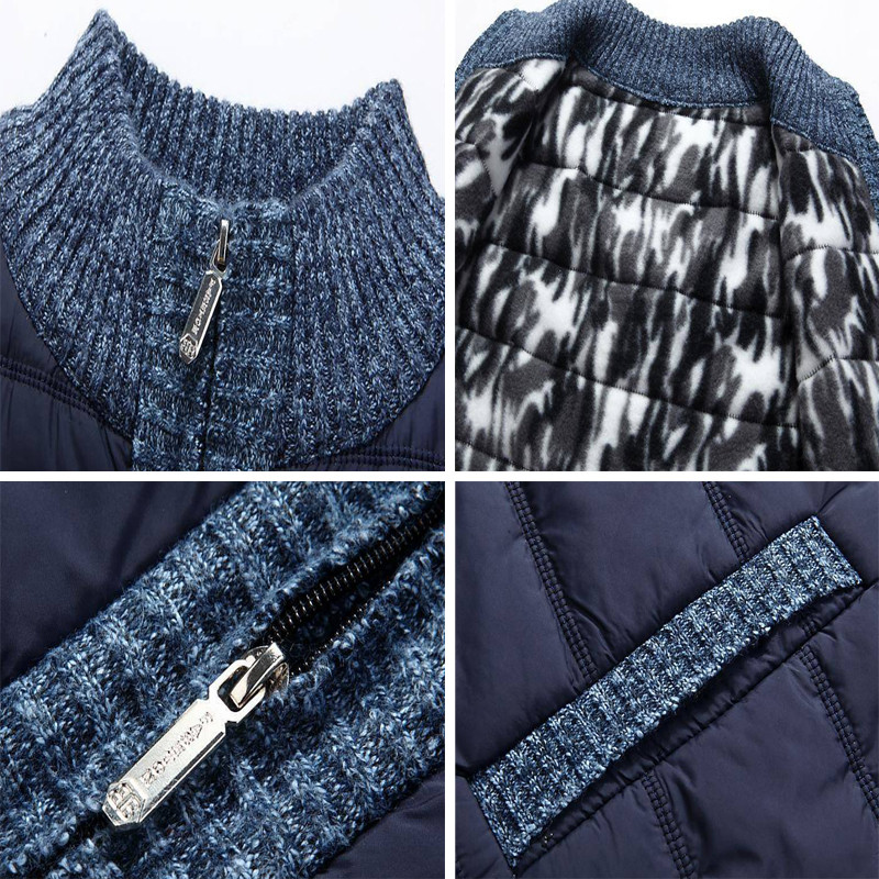 DIMUSI Зимни мъжки жилетки Ежедневни мъжки плетени жилетки Парка Жилетки Дебела топла жилетка Мъжки термо якета без ръкави Облекло