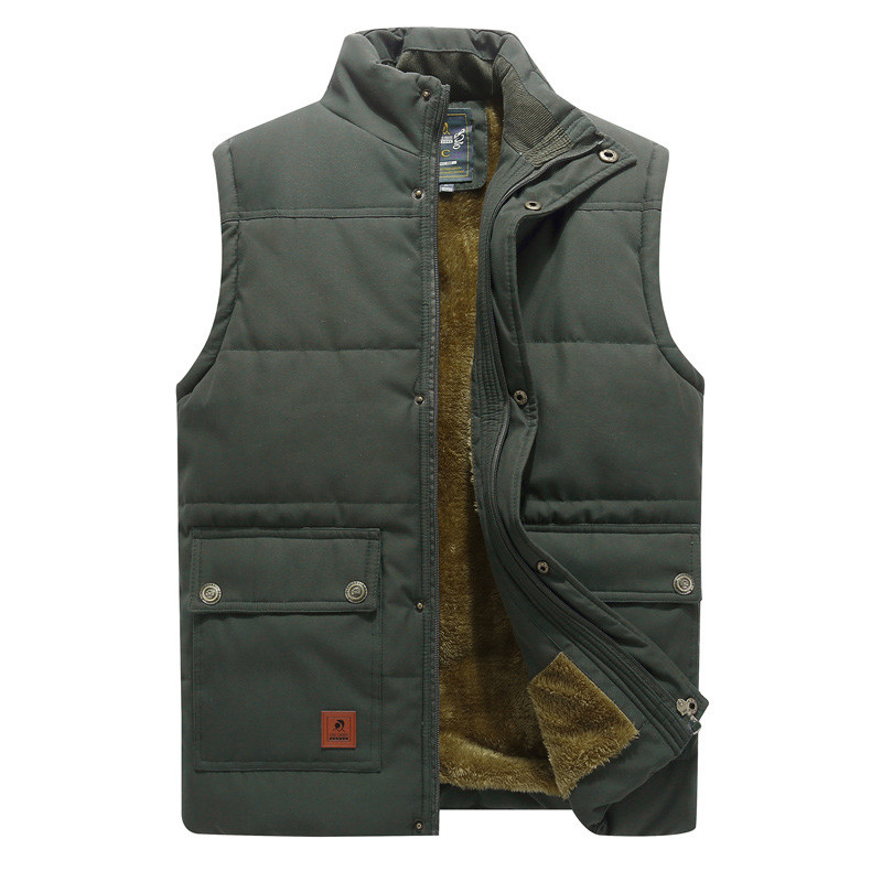 DIMUSI Зимна мъжка жилетка Полар Дебела топла жилетка Ежедневни термични меки жилетки Мъжки ветровки Якета без ръкави Облекло