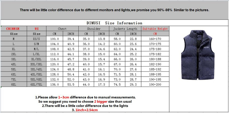 DIMUSI Мъжко яке Без ръкави Жилетка Зимна мода Мъжка дебела жилетка с памучна подплата Ежедневни кадифени жилетки Яке Облекло