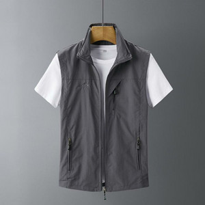 DIMUSI Мъжки жилетки Бързосъхнеща дишаща ветровка Мрежеста жилетка Якета без ръкави Мъжки класически връхни дрехи Риболовни жилетки Облекло