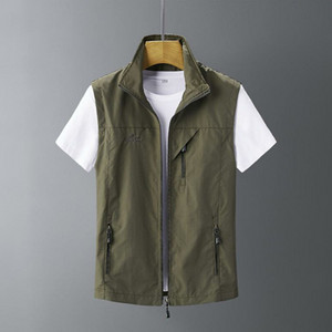 DIMUSI Мъжки жилетки Бързосъхнеща дишаща ветровка Мрежеста жилетка Якета без ръкави Мъжки класически връхни дрехи Риболовни жилетки Облекло