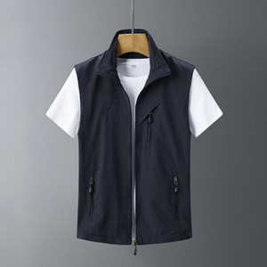 DIMUSI Мъжки жилетки Бързосъхнеща дишаща ветровка Мрежеста жилетка Якета без ръкави Мъжки класически връхни дрехи Риболовни жилетки Облекло