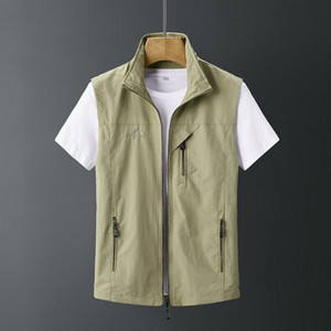 DIMUSI Мъжки жилетки Бързосъхнеща дишаща ветровка Мрежеста жилетка Якета без ръкави Мъжки класически връхни дрехи Риболовни жилетки Облекло