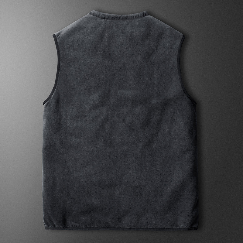 DIMUSI Зимни мъжки жилетки Полар Дебела топла жилетка Ежедневни термо меки жилетки Мъжки ветровки Якета без ръкави Облекло