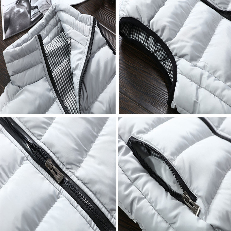 DIMUSI Есен Зима Мъжко яке без ръкави Жилетка Палта Модни мъжки жилетки с памучна подплата Мъжки удебелени жилетки Облекло 5XL