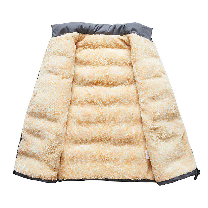 DIMUSI Мъжко яке Без ръкави Жилетка Зимна мода Мъжки памучно подплатени удебелени жилетки Палта Ежедневни поларени жилетки Яке Облекло