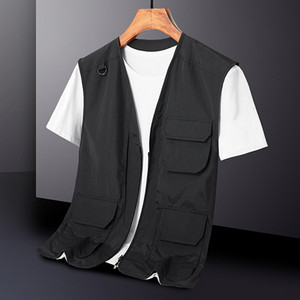 DIMUSI Летни мъжки жилетки Ежедневни мъжки бързосъхнещи дишащи мрежести жилетки Якета без ръкави Мъжки връхни дрехи Риболовни жилетки Облекло