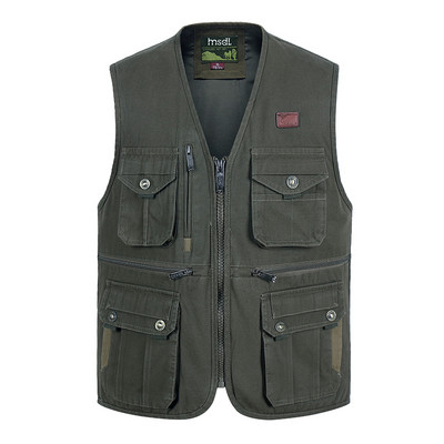 Лятна жилетка с много джобове за мъже, пролет, есен, мъжки ежедневен фотограф, яке за пътуване без ръкави, инструмент, жилетка с много джобове