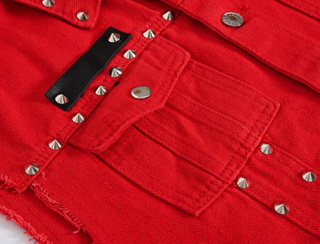 DIMUSI Φθινοπωρινό Ανδρικό Γιλέκο Vintage Τζιν Τζιν Γιλέκο Ανδρικό Κόκκινο Revit Αμάνικο Μπουφάν Ανδρικό Retor Τρύπα Τζιν Γιλέκα Ρούχα 5XL