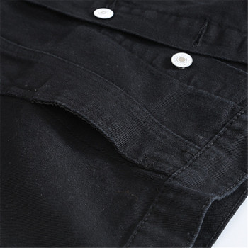Νέο ανδρικό casual μαύρο αμάνικο τζιν μπουφάν Street Punk Jeans Γιλέκο Ανδρικό Μόδα Slim Gilet Παλτό Νέο Chaleco Hombre