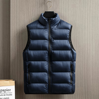 Есенна ежедневна жилетка без ръкави Мъжко яке 2023 Модно топло ветроустойчиво памучно палто Мъжко зимно висококачествено облекло Мъжка жилетка