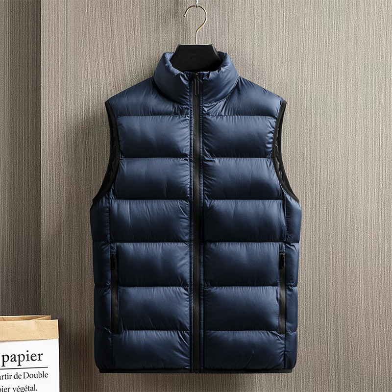 Есенна ежедневна жилетка без ръкави Мъжко яке 2023 Модно топло ветроустойчиво памучно палто Мъжко зимно висококачествено облекло Мъжка жилетка