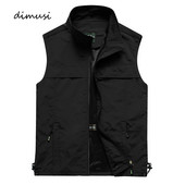 DIMUSI Летни мъжки бързосъхнещи жилетки Ежедневни мъжки дишащи мрежести жилетки Якета без ръкави Мъжки жилетки за риболов на открито Дрехи