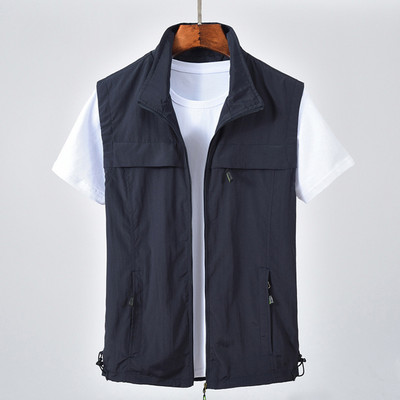 DIMUSI Летни мъжки бързосъхнещи жилетки Ежедневни мъжки дишащи мрежести жилетки Якета без ръкави Мъжки жилетки за риболов на открито Дрехи