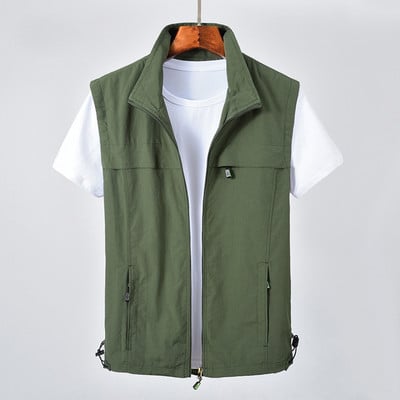 DIMUSI Летни мъжки бързосъхнещи жилетки Ежедневни мъжки дишащи мрежести жилетки Якета без ръкави Мъжки жилетки за риболов на открито Дрехи