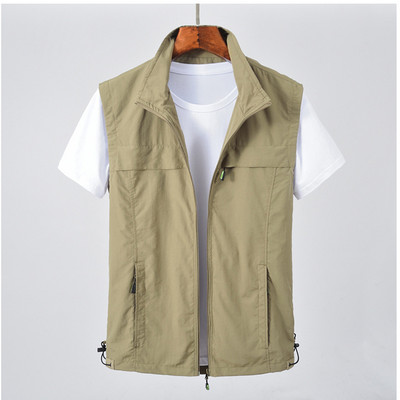 DIMUSI Летни мъжки бързосъхнещи жилетки Ежедневни мъжки дишащи мрежести жилетки Якета без ръкави Мъжки жилетки за риболов на открито Дрехи