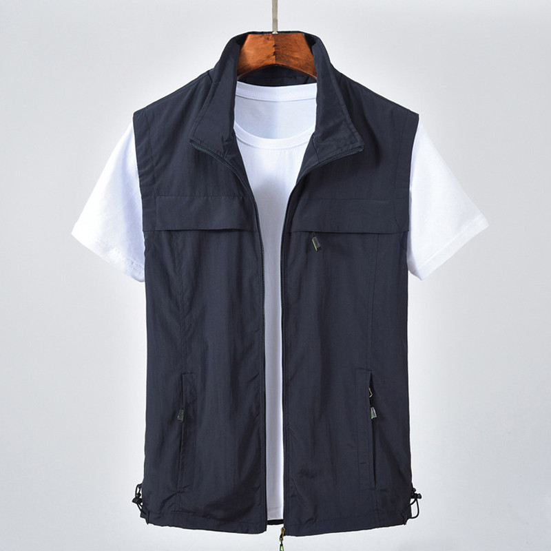 DIMUSI Летни мъжки бързосъхнещи жилетки Ежедневни мъжки дишащи мрежести жилетки Якета без ръкави Мъжки жилетки за риболов на открито Дрехи