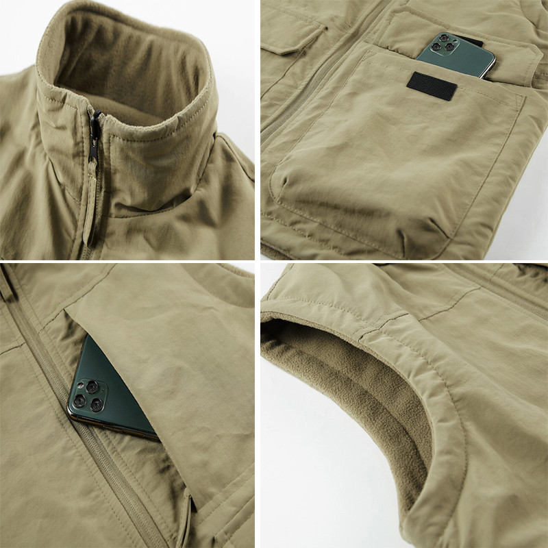 DIMUSI Зимни мъжки якета без ръкави Мъжки реверсивни топли жилетки Ежедневни връхни дрехи Мъжки поларени термо меки жилетки Облекло 6XL