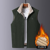 DIMUSI Мъжко яке Без ръкави Жилетка Зимна мъжка поларена топла жилетка Палта Ежедневни горни дрехи Ветровка Армейски жилетки Облекло
