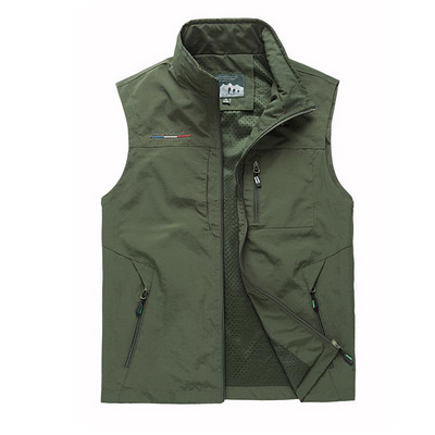 Пролет Лято Дишаща жилетка Много джобове Мъжка жилетка с джоб на открито Мъжко фотографско тактическо голямо яке без ръкави