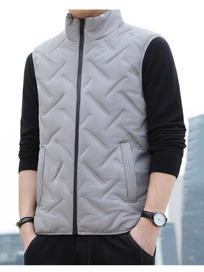 Нова есенно-зимна мъжка жилетка Якета Ежедневни топли удебелени жилетки без ръкави Veste Homme De Marque Връхни дрехи Палта Жилетка за мъже