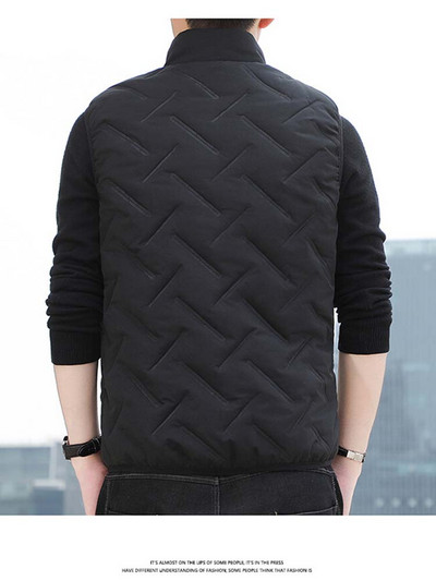 Нова есенно-зимна мъжка жилетка Якета Ежедневни топли удебелени жилетки без ръкави Veste Homme De Marque Връхни дрехи Палта Жилетка за мъже