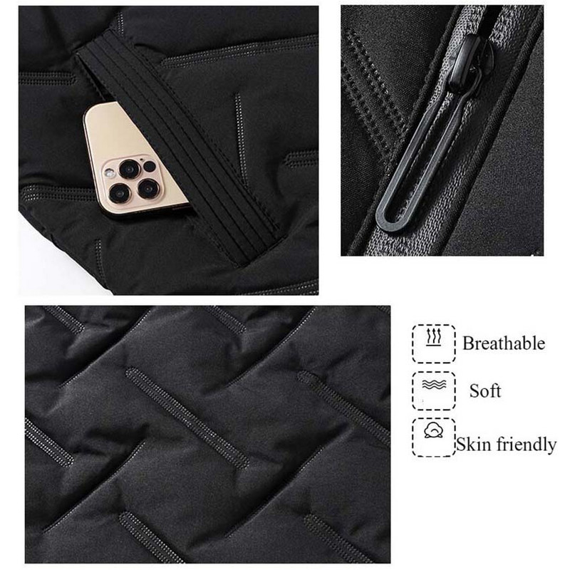 Нова есенно-зимна мъжка жилетка Якета Ежедневни топли удебелени жилетки без ръкави Veste Homme De Marque Връхни дрехи Палта Жилетка за мъже