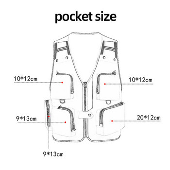 Лятна ежедневна мрежеста жилетка с множество джобове Мъжка жилетка с инструменти за риболов на открито Дамско яке без ръкави Фотографска жилетка Ловна жилетка