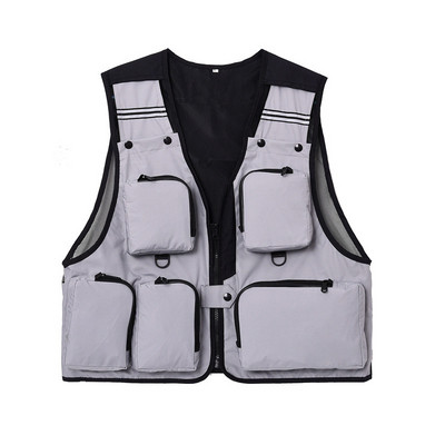 Лятна ежедневна мрежеста жилетка с множество джобове Мъжка жилетка с инструменти за риболов на открито Дамско яке без ръкави Фотографска жилетка Ловна жилетка