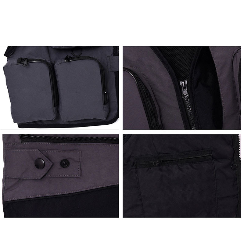 Лятна ежедневна мрежеста жилетка с множество джобове Мъжка жилетка с инструменти за риболов на открито Дамско яке без ръкави Фотографска жилетка Ловна жилетка