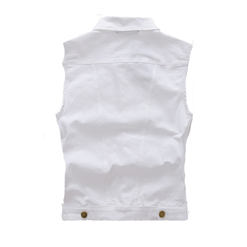 DIMUSI Нова марка жилетка Мъжка дънкова жилетка Винтидж изпрани дънки без ръкави Жилетка Мъжко каубойско скъсано яке Ежедневна жилетка мъжки, YA212