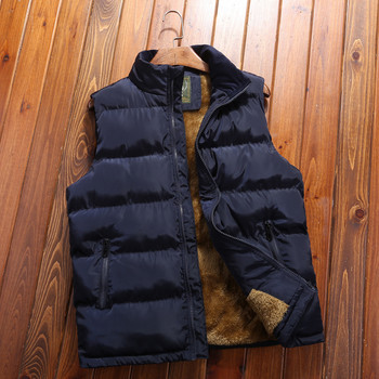 DIMUSI Χειμερινό ανδρικό γιλέκο Casual Fleece Ζεστά αμάνικα μπουφάν Μόδα Outwear Slim Fit Thicken Thermal γιλέκο Ανδρικά ρούχα
