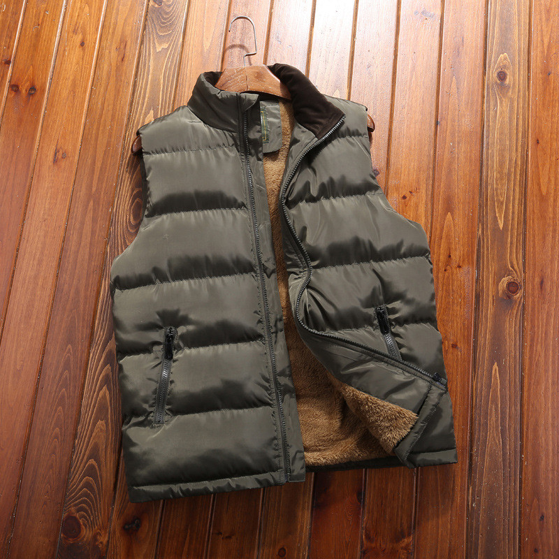 DIMUSI Зимна мъжка жилетка Ежедневни поларени топли якета без ръкави Модни връхни дрехи Slim Fit Thicken Thermal жилетки Мъжко облекло