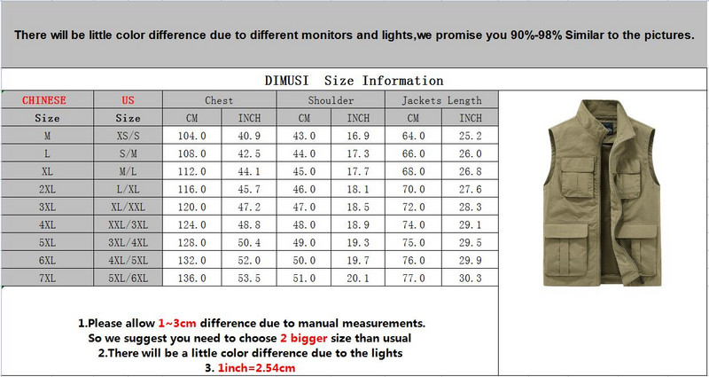 DIMUSI Лято Есен Мъжки жилетки Ежедневни мъжки дишащи мрежести жилетки Якета без ръкави Мъжки жилетки за риболов на открито Облекло 7XL