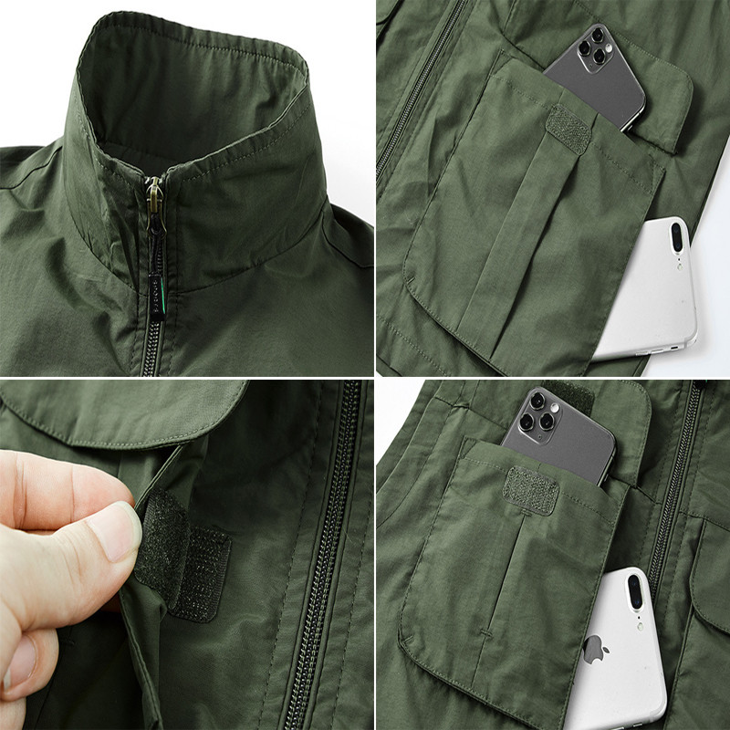 DIMUSI Лято Есен Мъжки жилетки Ежедневни мъжки дишащи мрежести жилетки Якета без ръкави Мъжки жилетки за риболов на открито Облекло 7XL