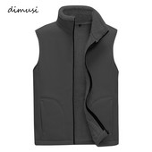 DIMUSI Férfi Mellények Alkalmi Téli Polár Meleg Mellények Divat Thermal Mellények Ujjatlan dzsekik Széldzseki Mellények Ruházat 8XL