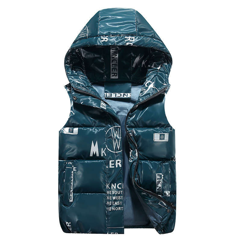 DIMUSI Зимни мъжки жилетки Якета без ръкави Мъжка жилетка с качулка с памучна подплата Модни мъжки топли ветровки Жилетки Облекло