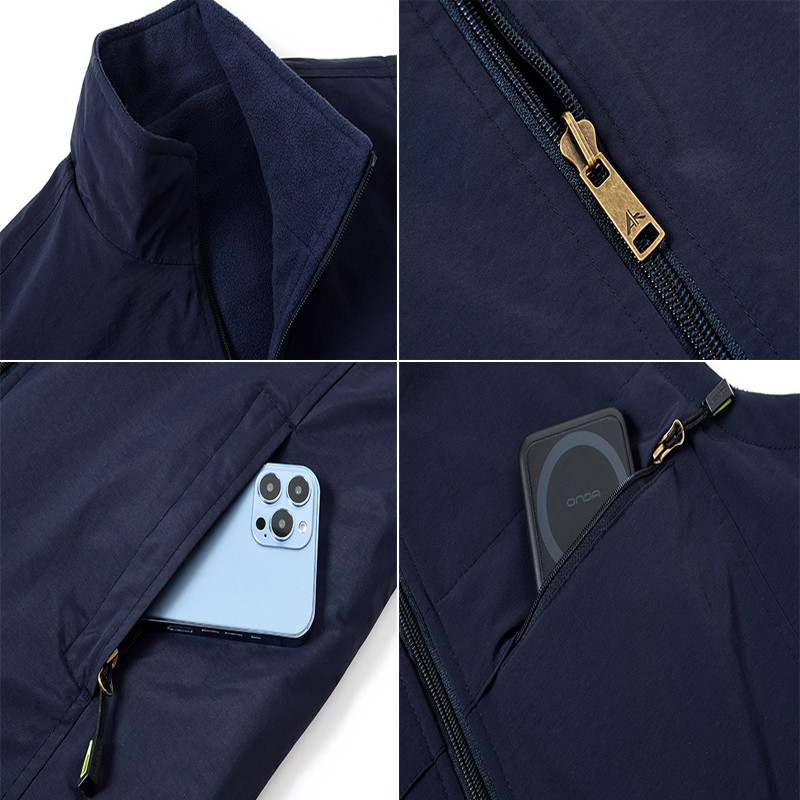 DIMUSI Зимни мъжки поларени жилетки Мъжки дебели топли жилетки Ежедневни връхни дрехи Термо меки жилетки Мъжки двустранни якета без ръкави