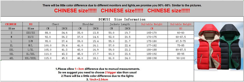 DIMUSI Зимни мъжки жилетки Якета без ръкави Мъжки палта с памучна жилетка с качулка Модни мъжки дебели топли жилетки Облекло