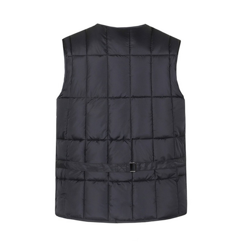 Памучна жилетка за мъже с много джобове Зимна дебела топла жилетка с много джобове Мъжка ветровка Яке без ръкави с подплата за сняг