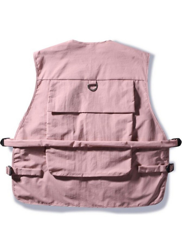 Multi Pockets Cargo taktikaline vest Täiesti sobiv stiilne BF meeste funktsionaalse varrukateta jakk Naiste Hip Hop tänavarõivaste vestid