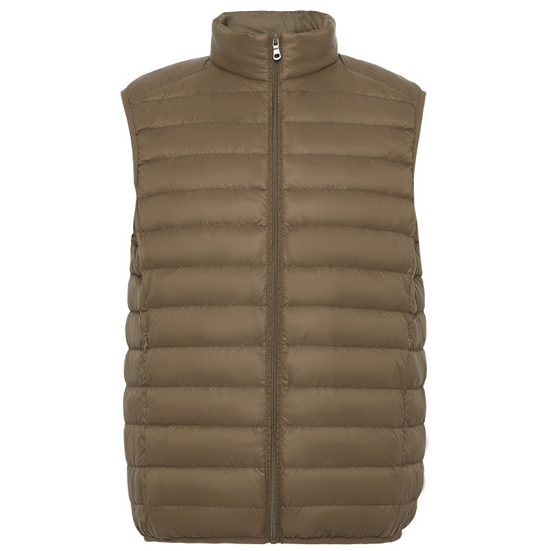 90% пухена мъжка топла жилетка без ръкави Ултра лека пухена жилетка Мъжко зимно плътно яке без ръкави Мъжки леки водоустойчиви жилетки