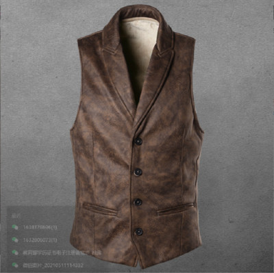 2022 Нова висококачествена мъжка жилетка Корейска мода Ново велурено едноредно палто Ежедневна жилетка