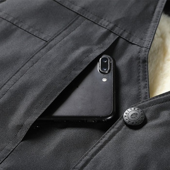 Ανδρικό χειμωνιάτικο γιλέκο fleece πολλαπλές τσέπες Αμάνικο μπουφάν χοντρό ζεστό φαρδύ γιλέκο φωτογραφίας Μεγάλο μέγεθος 5XL γιλέκο Ανδρικά ρούχα