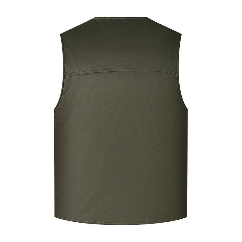 Мъжка зимна поларена жилетка с множество джобове, яке без ръкави, дебело топло, свободно фотографско жилетка, голям размер 5XL, жилетка, мъжко облекло