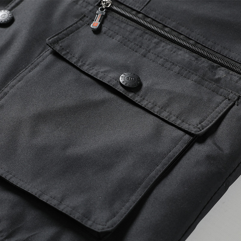 Мъжка зимна поларена жилетка с множество джобове, яке без ръкави, дебело топло, свободно фотографско жилетка, голям размер 5XL, жилетка, мъжко облекло